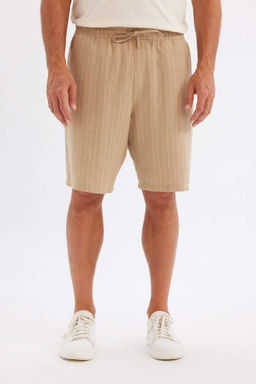 Шорты-бермуды из смесового льна Relax Fit - Defacto фото 4