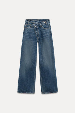 HIGH-WAIST TRF WIDE-LEG JEANS - Zara фото 8