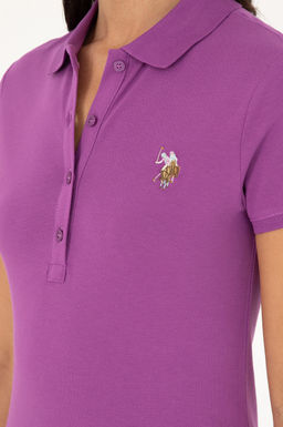 Поло U.S. Polo Assn G082SZ011 фиолетовая из хлопка