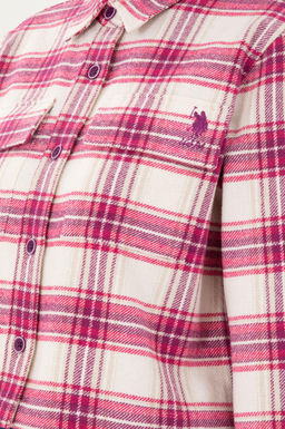 Женская фиолетовая рубашка с длинным рукавом Дополнительная скидка 11% в корзине - U.s. polo assn фото 7