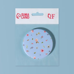 Цена за 3 шт. Зеркало складное Цветы, d=7.5 см, с увеличением х2, рисунок МИКС - Qf фото 7