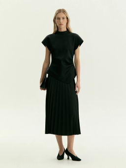 Трикотажная блузка с драпировкой из хлопка, B3251/vixen - Emka фото 2