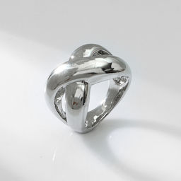 Кольцо металл Тренд бесконечность, объём, цвет серебро, размер 17 - Qf фото 3