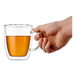 Кружка стеклянная Walmer Queen с двойными стенками, 0.48 л, цвет прозрачный  фото 3