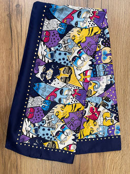 K13594 Платок 60/60 шелк искусственный ТМ_СИНИЙ