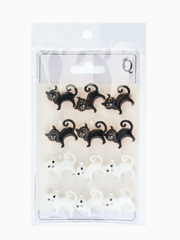 Цена за 12 шт. Брошь «Бродячий кот», МИКС