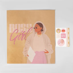 Пакет крафтовый упаковочный Boss Girl, 30 40 6 см - Дарите счастье фото 3