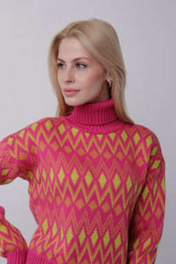 11060 Свитер розовый с узорами - Martichelli фото 2