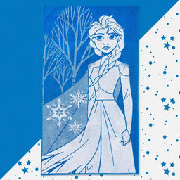 Полотенце махровое Эльза Холодное сердце, 70х130 см, 100% хлопок, 420гр/м2