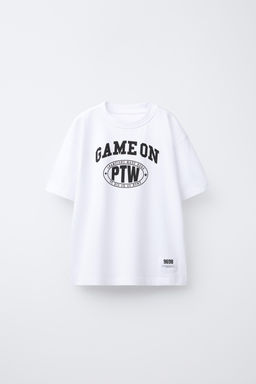 JOGGING T-SHIRT WITH SLOGAN PRINT