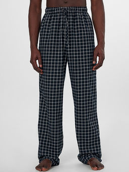 Брюки домашние мужские черные в клетку