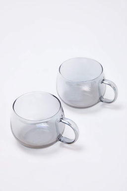 2li Gri Renkli Cam Kupa Seti TPHAW26UP00015 - Trendyolmilla фото 2