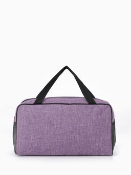 Косметичка-сумка на молнии, большая, с ручками, сеткой, фиолетовая