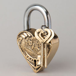 ЗАМОК ДЕКОРАТИВНЫЙ С КЛЮЧАМИ 10*7СМ