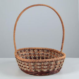 Корзина плетёная для хранения, 25×32×8 см, ручка h=26 см, ротанг, сыть