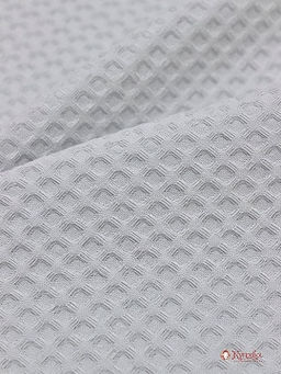 Вафельное премиум-полотно Italy цв.Жемчужно-серый, ш.1.5м, хлопок-100%, 240гр/м.кв