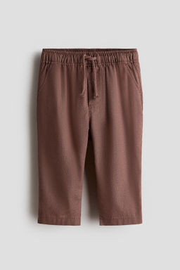 Pantal?n en mezcla de lino