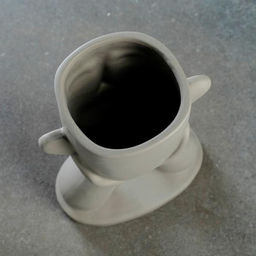 Фигурное кашпо для цветов Голова юноши, 600 мл, h=26 см, керамика, серое - Take it easy фото 5