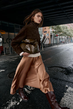 SATIN MIDI SKIRT - Zara фото 2