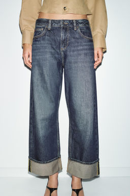 Z1975 RELAXED FIT JEANS WITH TURN-UP HEMS - Zara фото 16
