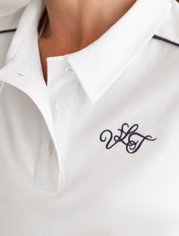 Футболка-поло из фактурного трикотажа - Vilatte фото 2