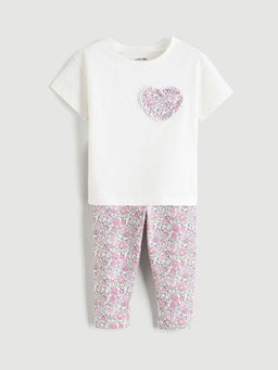 Bisiklet Yaka K?z Bebek Ti??rt ve Tayt