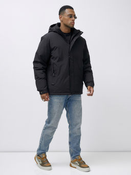 Куртка спортивная мужская зимняя большого размера черного цвета 633Ch - Mtforce фото 4