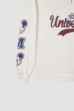 Толстовка оверсайз из плотной ткани с принтом Cool Disney Mickey & Minnie - Defacto фото 2