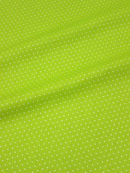 Сатин Белое пшено на лаймовом, СОРТ2, ш.1.60м, хлопок-100%, 110гр/м.кв