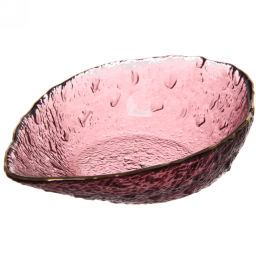 Салатник стеклянный "ICE CRYSTAL" 15см сиреневый