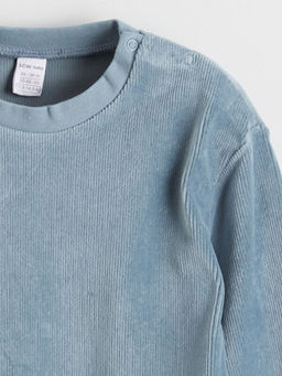 Bisiklet Yaka Kadife Erkek Bebek Sweatshirt ve E?ofman Alt?