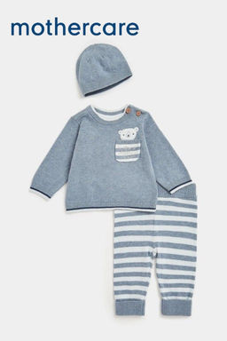 Mothercare / Комплект: джемпер, брюки, шапка