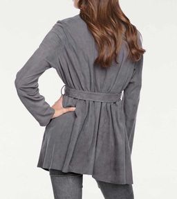 Пальто кожаное, серое - Linea tesini фото 4