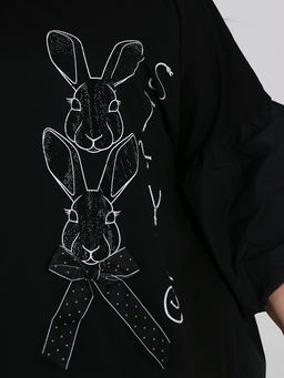 Дизайнерская блузка больших размеров с объемным рукавом - Almond фото 5