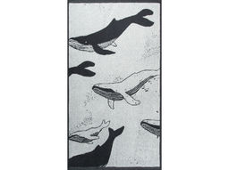 Полотенце махровое 6с103.412ж1 Киты(антрацит) 50х90см