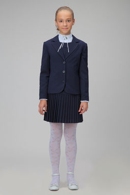 Синий школьный жакет для девочки Инфанта, модель 0701 фото 3