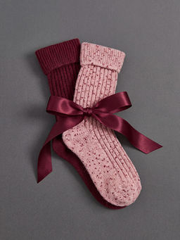 Desenli Kad?n Soket ?orap 2li