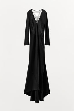 LIMITED EDITION SATIN DRESS WITH SPIDERWEB BACK - Zara фото 5