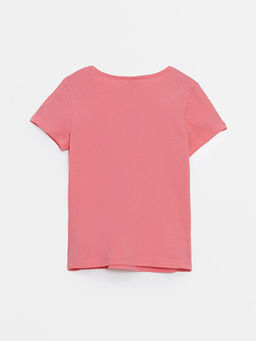 Bisiklet Yaka K?z ?ocuk Ti??rt - Waikiki фото 2