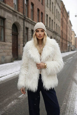 Куртка двухсторонняя Лама (жемчуг) 2415