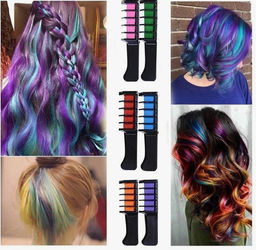 Мелки для волос с расческой HAIRCHALK IN набор 6 штук - Aopen фото 3