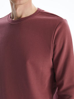 Bisiklet Yaka Uzun Kollu Erkek Sweatshirt
