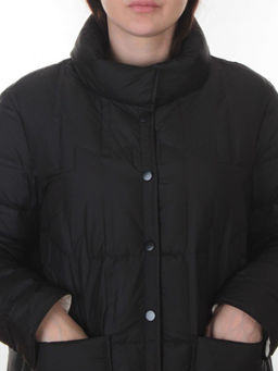 H24-328 BLACK Куртка пуховая облегченная женская (белый утиный пух) - Fashion фото 4