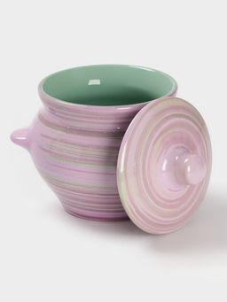 Горшочек для запекания Борисовская керамика «Лаванда», 500 мл, 10×10.5 см, сиреневый