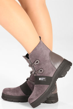 Ботинки зимние женские серые