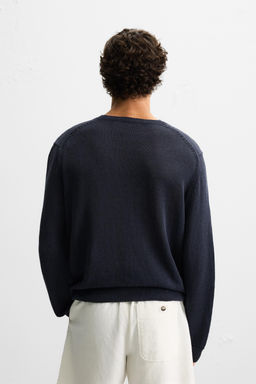 LINEN-COTTON SWEATER - Zara фото 3