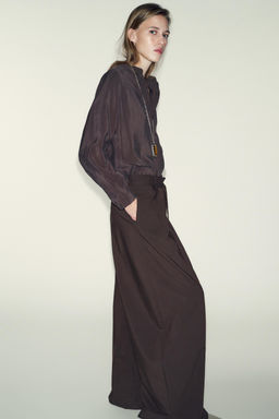 WIDE-LEG TROUSERS WITH THIN BELT - Zara фото 12