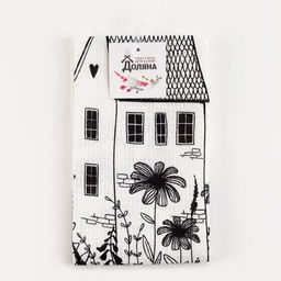 Полотенце кухонное Доляна Дом там где сердце 35х60 см, 100% хл, 160г/м2  фото 5