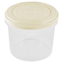 Банка пластмассовая "Asti" 0,7л, д11,5см, h10см, с завинчивающейся крышкой, светло-бежевый (Россия)