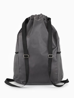 Мешок для обуви, на стяжке, 2 боковых кармана, 40×18×50 см, серый